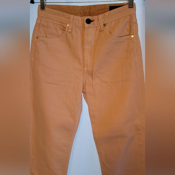 RAG & BONE STRAIGHT LEG MID-RISE PINK/WHITE JEANS Final Discount - Picture 3 of 12